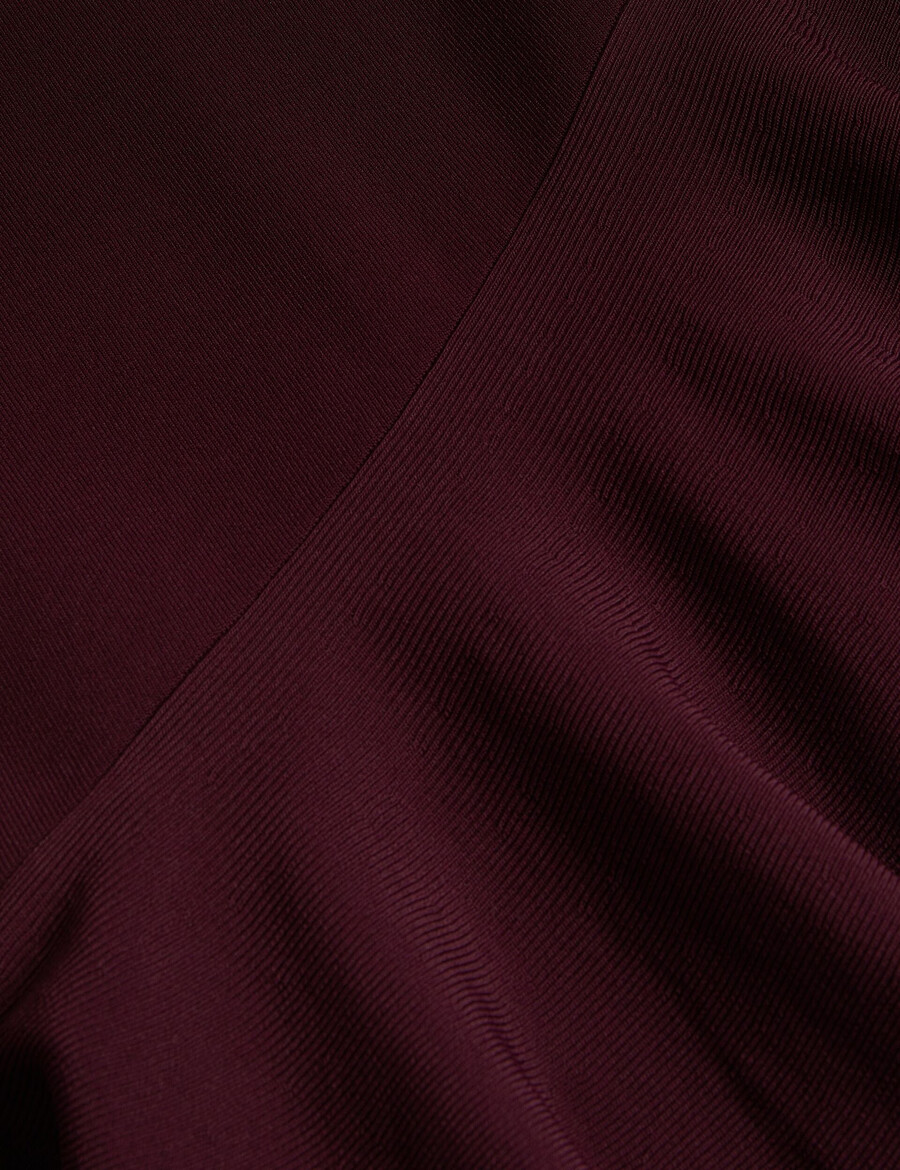 samalee - vestido midi de malha com bainha flippy