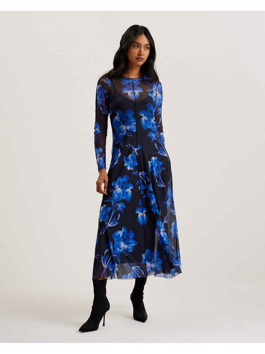 rozeen - vestido longo de malha estampado