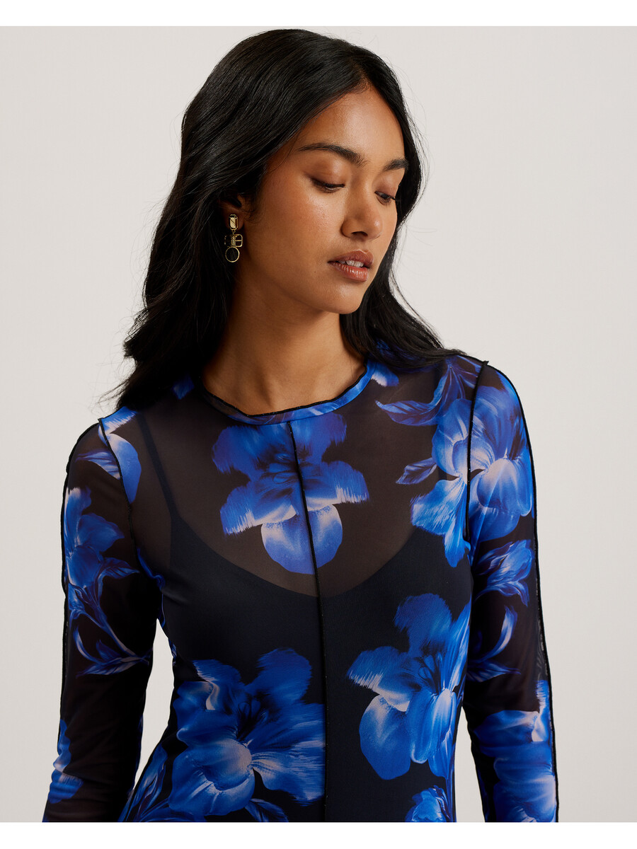 rozeen - vestido longo de malha estampado