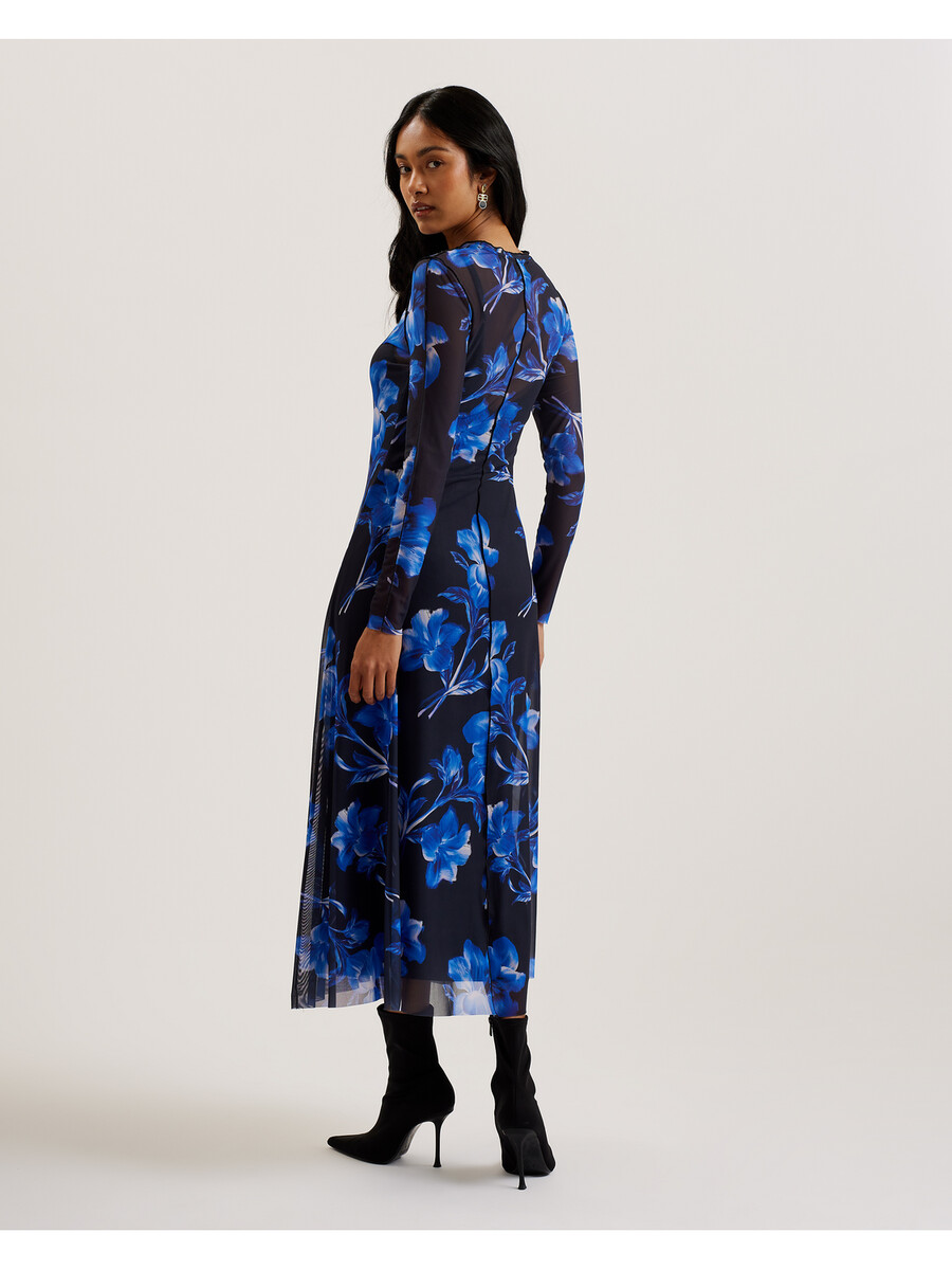 rozeen - vestido longo de malha estampado