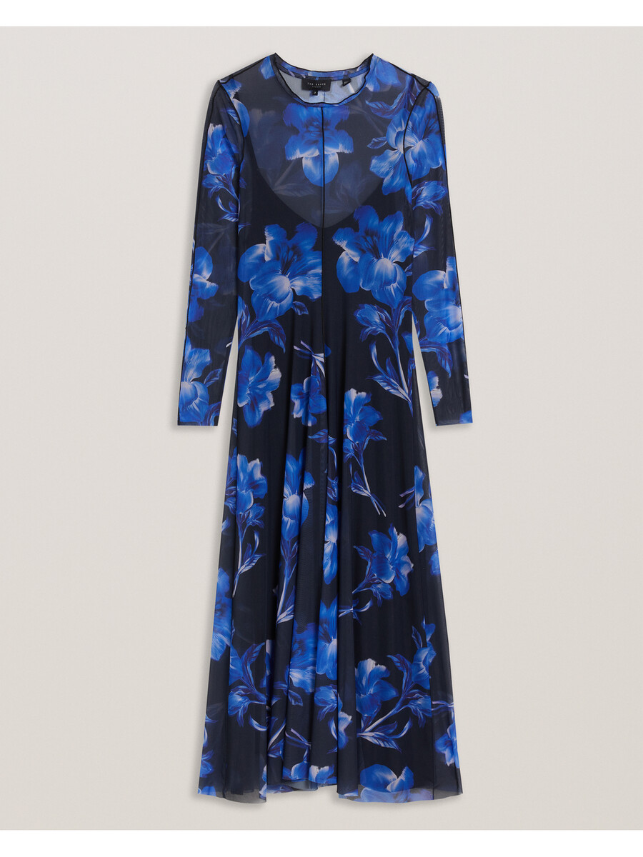 rozeen - vestido longo de malha estampado