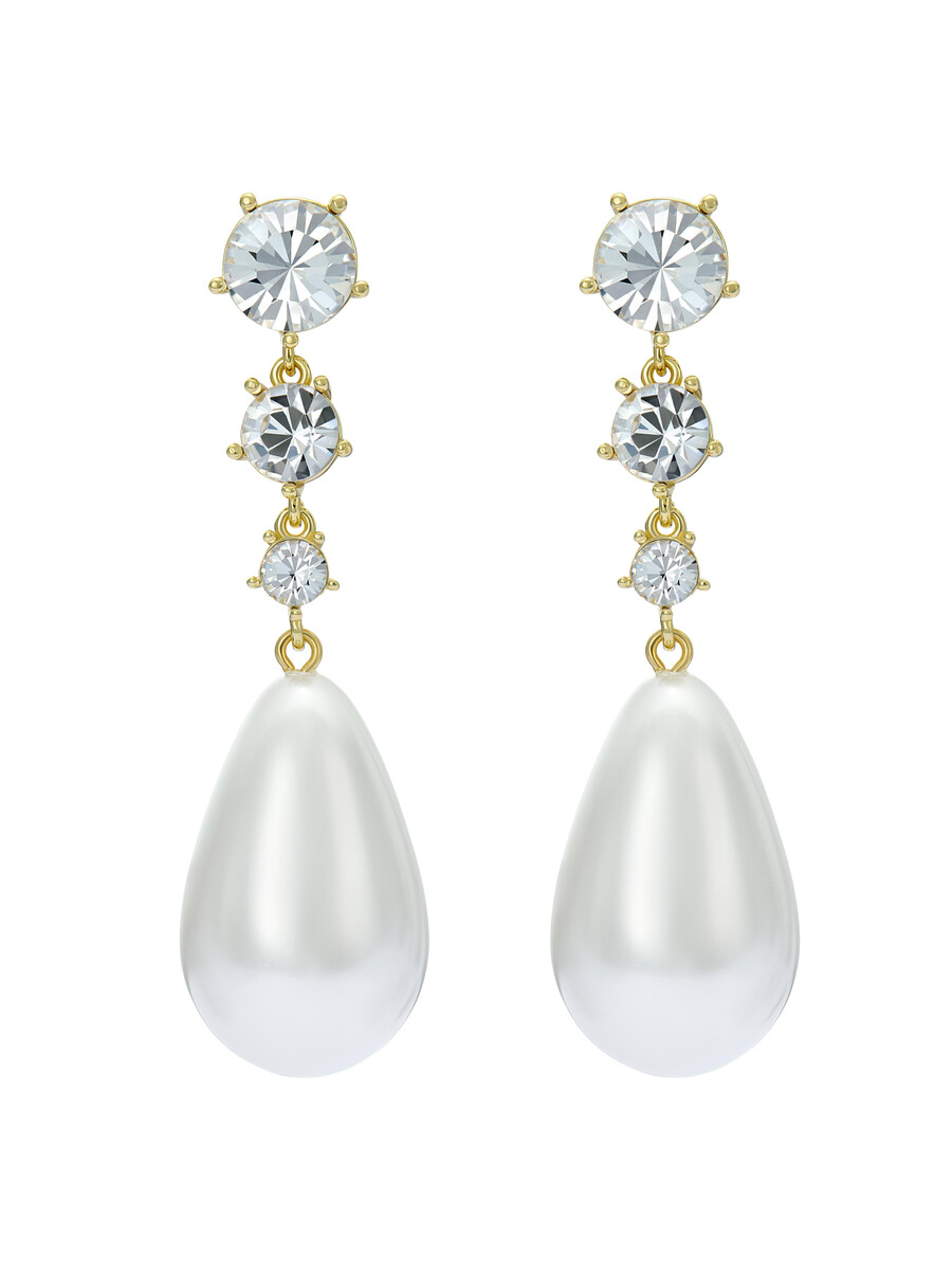 pearsti - brincos de gota com contas de cristal