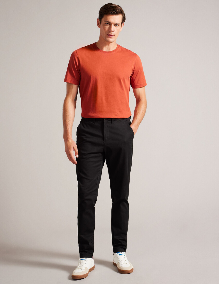 haybrn - calça chino texturizada de corte regular