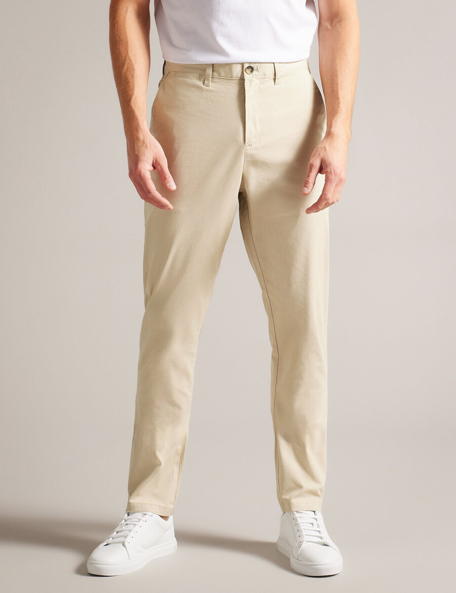 haybrn - calça chino texturizada de corte regular