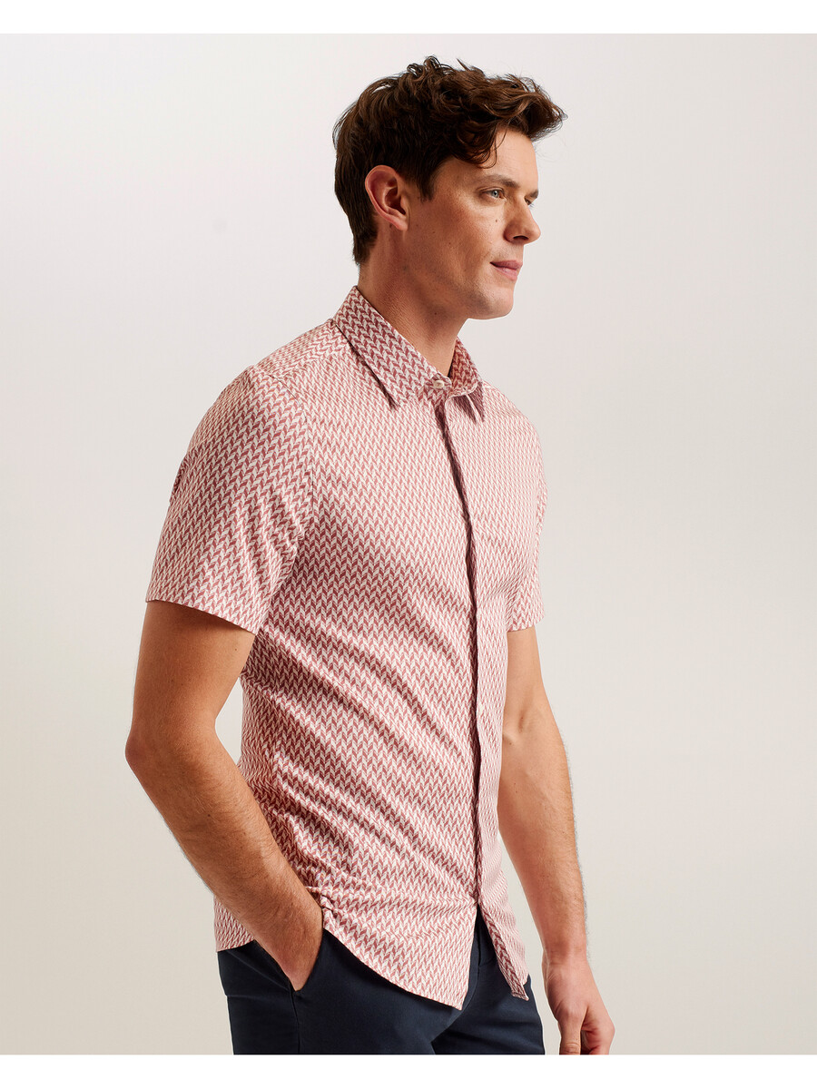lacesho - camisa de manga curta com estampa geométrica