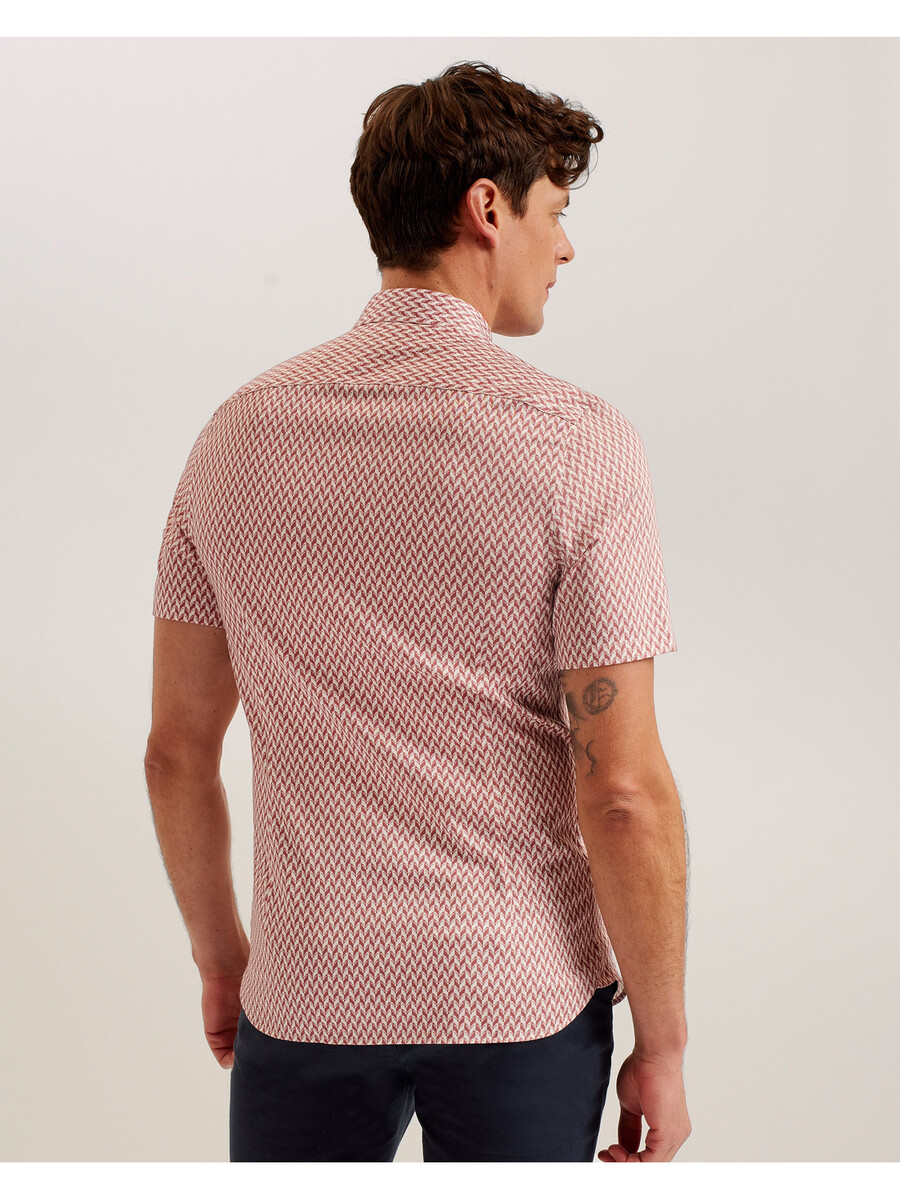 lacesho - camisa de manga curta com estampa geométrica