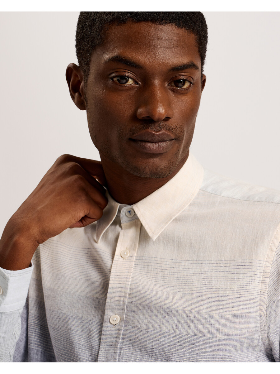ackley - camisa de manga comprida com estampa degradê