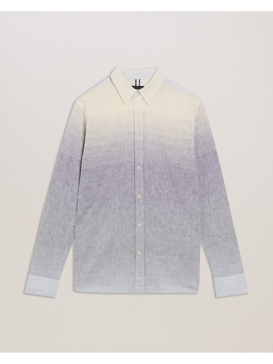 ackley - camisa de manga comprida com estampa degradê