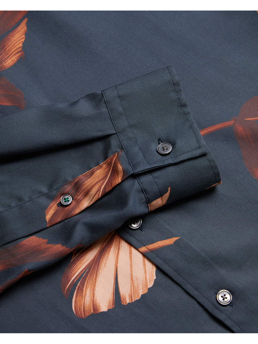 coltons - camisa de manga comprida em liocel com estampa de folhas