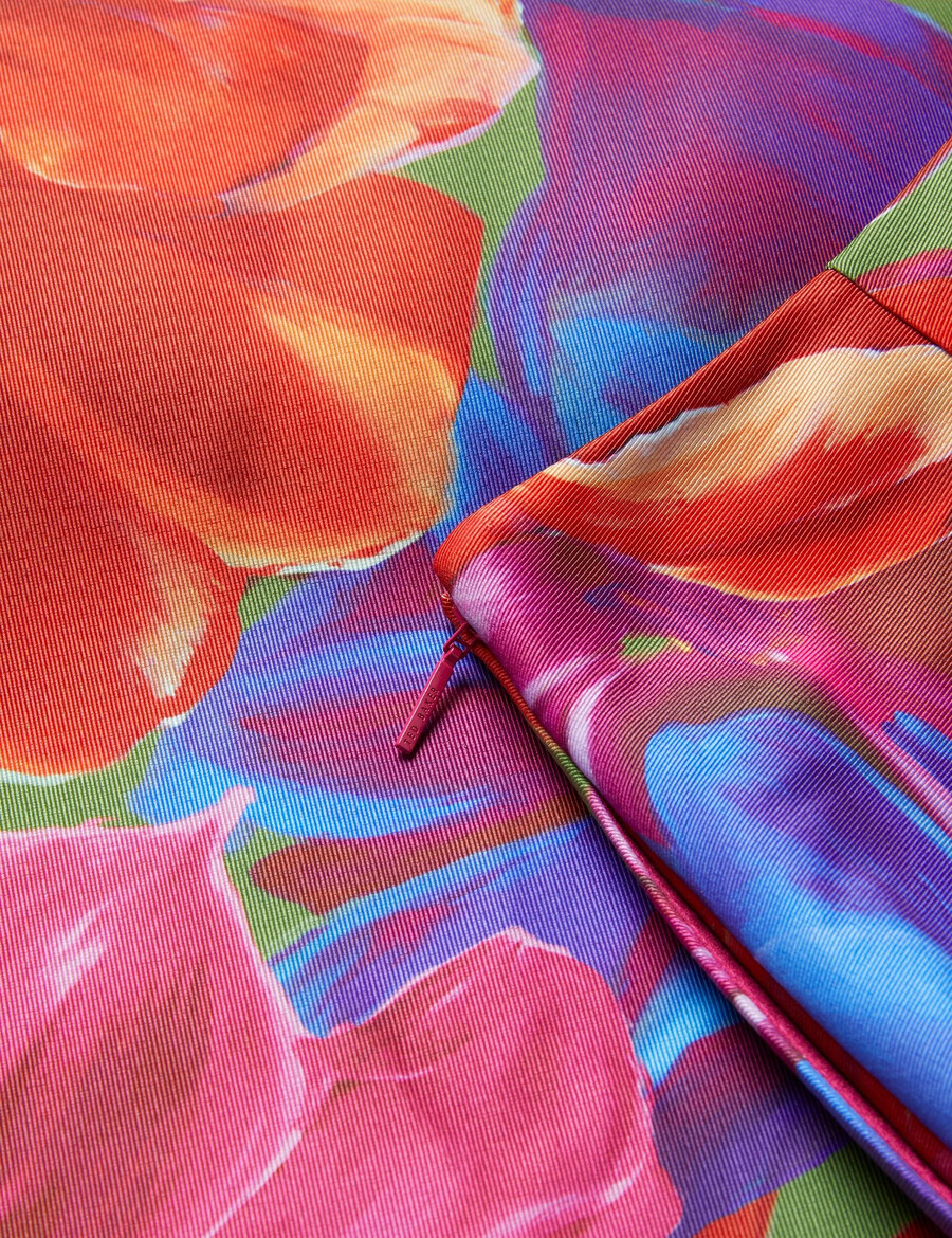 joralee - saia midi envolvente estampada