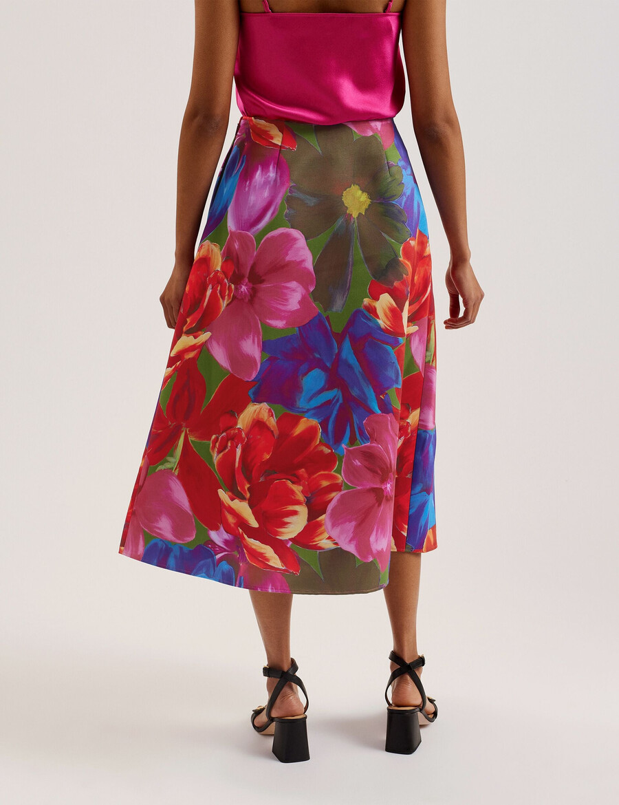 joralee - saia midi envolvente estampada