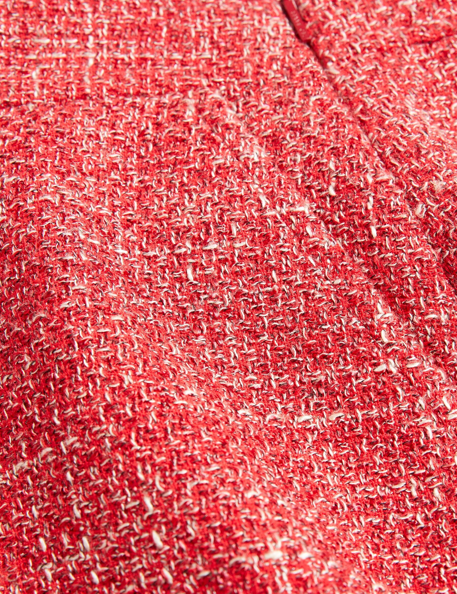 sumis - saia midi de bouclé com fenda frontal
