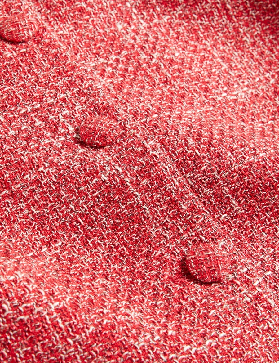 sumi - jaqueta cropped de gola redonda em bouclé