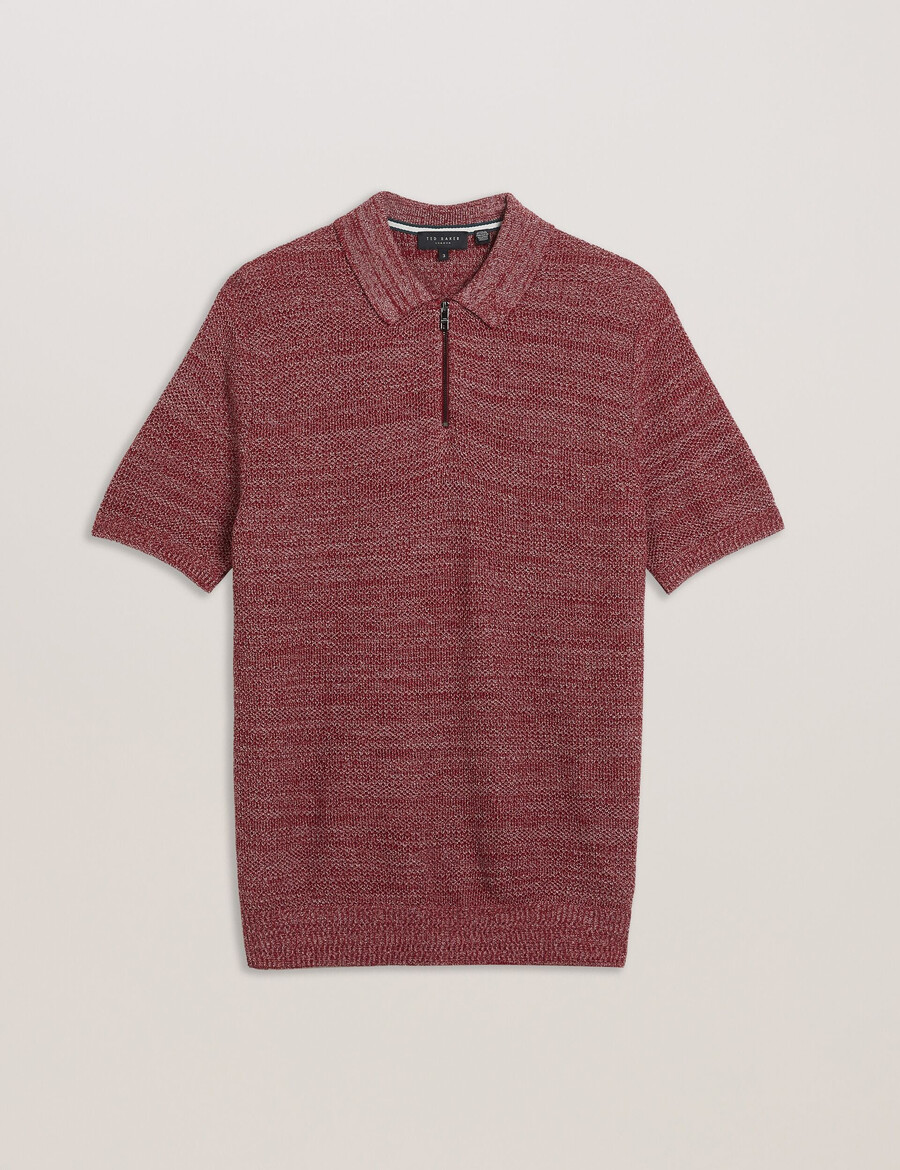 blossam - camisa polo com zíper e estampa espacial