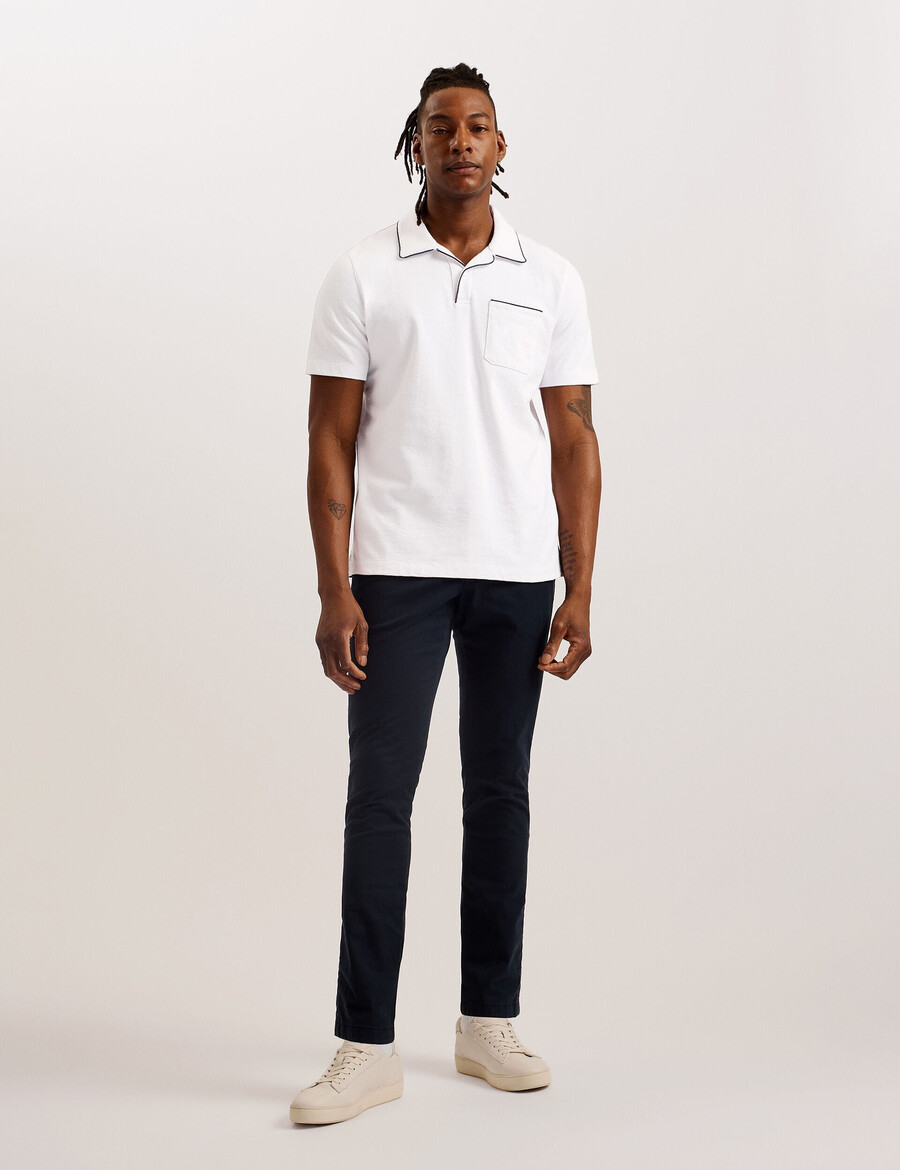 paisel - polo de gola aberta regular ss