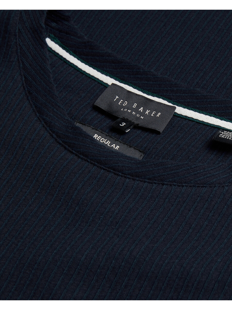 heynes - camiseta de gola redonda em algodão canelado