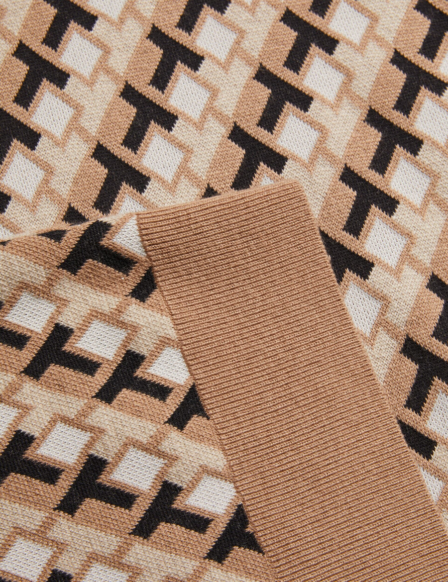 seferry - camisa polo de malha jacquard com estampa intertravada
