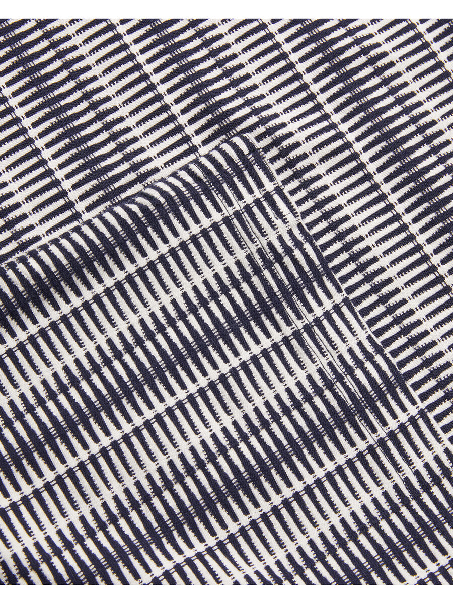 octon - camisa polo geo stripe com zíper no gola