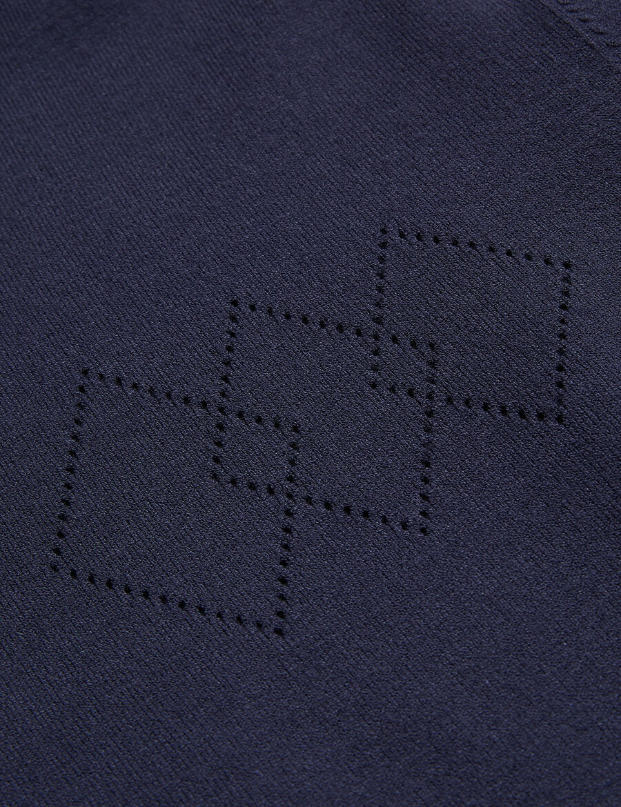 dunow - camisa polo com detalhe em ponto arredondado e acabamento listrado
