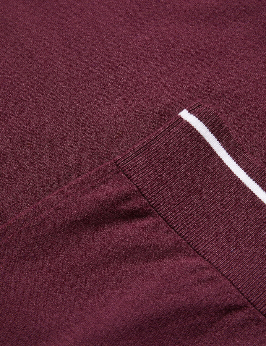 dunow - camisa polo com detalhe em ponto arredondado e acabamento listrado