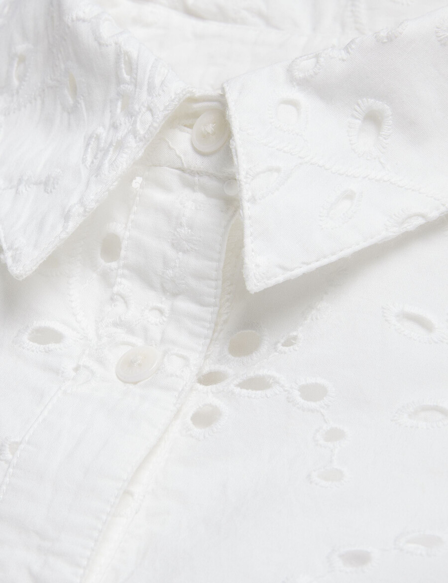 kilkis - camisa cropped com bordado inglês