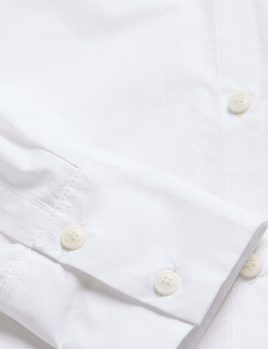 allai - camisa de algodão oversized com detalhe de corpete