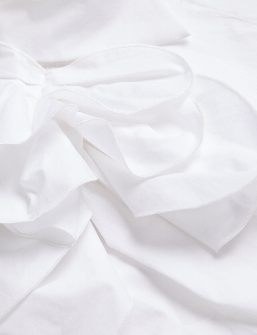 allai - camisa de algodão oversized com detalhe de corpete