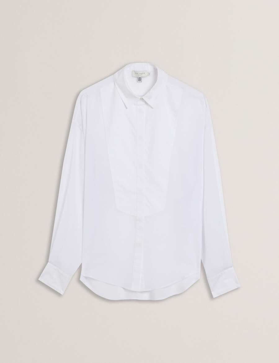 lechosa - blusa de manga comprida transparente com babador frontal