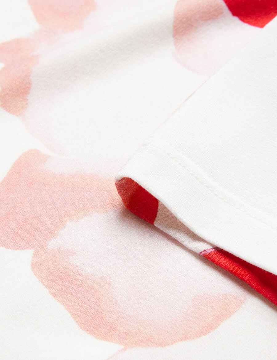 sindhaa - camiseta de manga curta com estampa floral